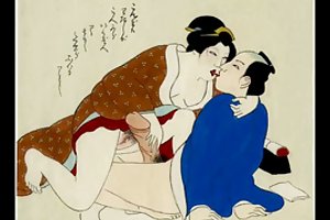 Shunga الفن مشاهدة الإباحية ناضجة المرأة الآسيوية