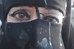 النقاب الوجه الروسية على الانترنت الإباحية الحيوانات المنوية